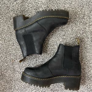 Doc Martens Rometty Wyoming Leather Platform Chelsea Boots, size 8